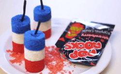 Pop rock firecracker cupcake for the 4th of July